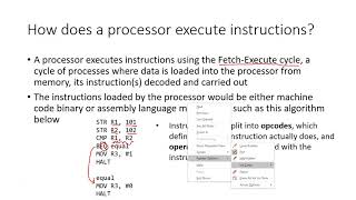 AQA Computer Science - The Fetch Execute Cycle and Stored Program Concept