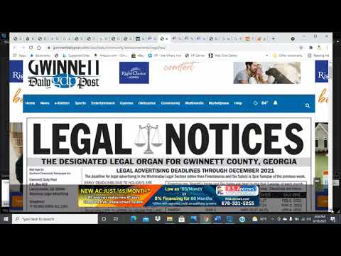 Gwinnett County Tax Lien Sale List