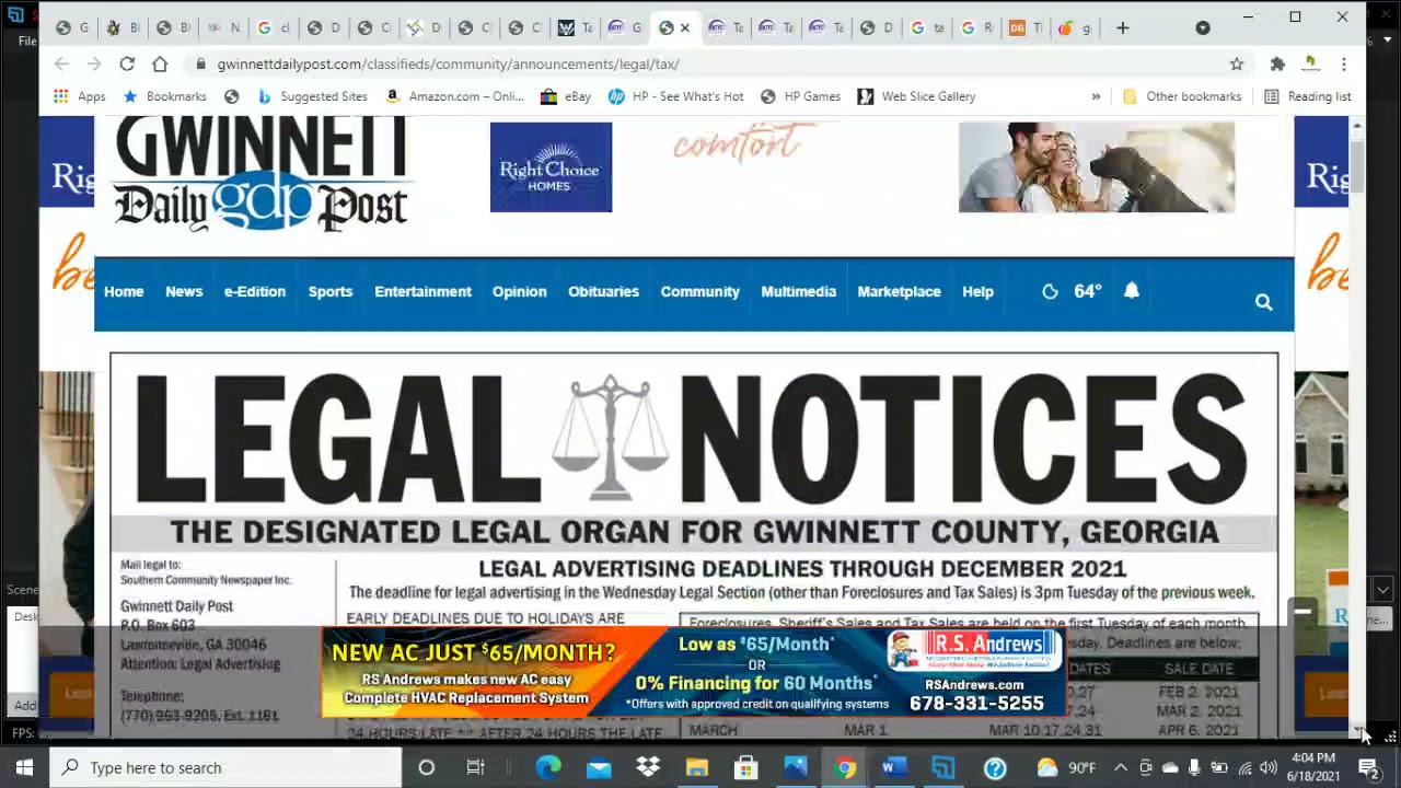 Tax lien investments GA Clayton and County p5 YouTube