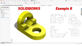 SolidWorks Tutorial – Example 08 | Simple 3D Modeling for Beginners