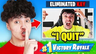 I Stream Sniped Faze Kay Until He Rage Quit Fortnite Part 2
