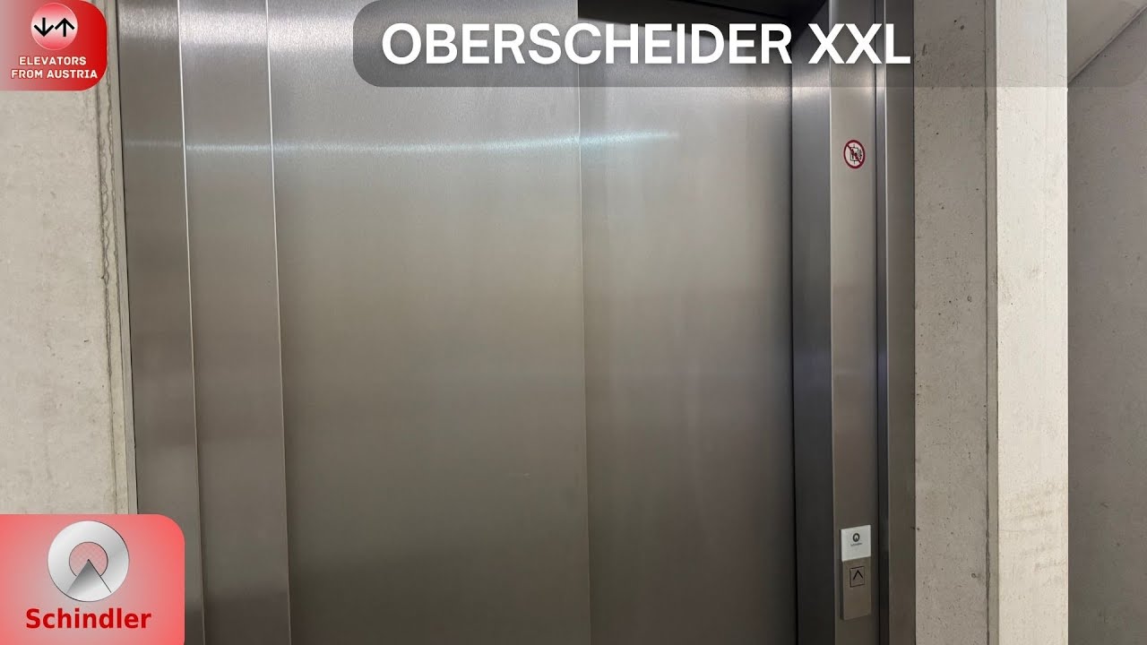 2022 Schindler 1000 MRL traction elevator@Oberscheider XXL Parking Garage, Salzburg, Austria