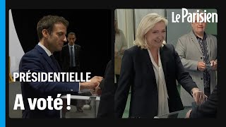 Marine Le Pen et Emmanuel Macron ont voté pour le second tour de l'élection présidentielle