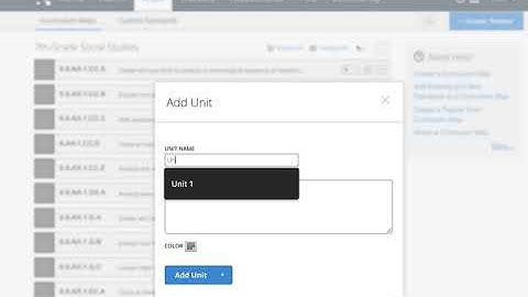 Complete your Curriculum Map in MasteryConnect