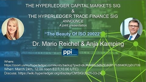 Capital Markets and Trade Finance SIG Joint Presentation: The Beauty of ISO 20022