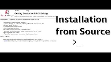 (Deprecated) FOSSology Installation from Source