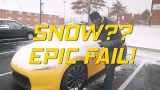 Driving my Nissan 370Z in the Snow = EPIC FAIL + ALMOST CRASH
