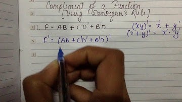 complement of a function using demorgan