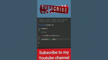 write a c program to print all small case letter using ASCII code || code with Harry || #shorts