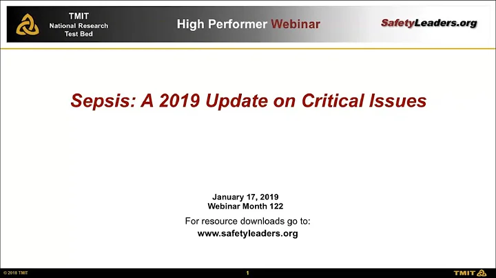 Webinar - Sepsis: A 2019 Update on Critical Issues