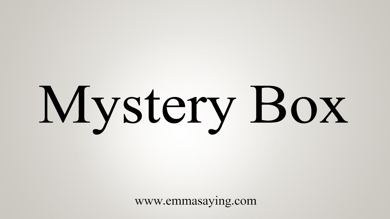 how to say in english jamun How To Say Mystery Box