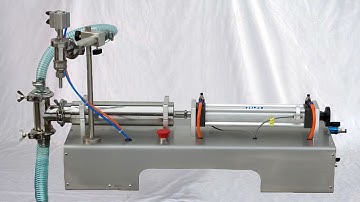 semi automatic liquid filling machine pneumatic filler testing video máquina de llenado neumática