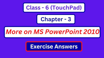 Touchpad Class 6 Computer Chapter 3 Question Answer | Computer Class 6 Chapter 3 Exercise Answers