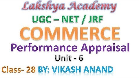 #28 || Performance Appraisal | Modern Methods, MBO, BARS | NTA UGC NET/JRF | By Vikash Anand Barnwal