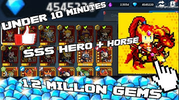 OVER 1 MILLON GEMS + SSS HERO AND HORSE (Rumble Knights)