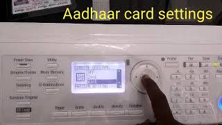 Aadhaar card settings in Konica Minolta bizhub 205/ km266 / km195 PMC