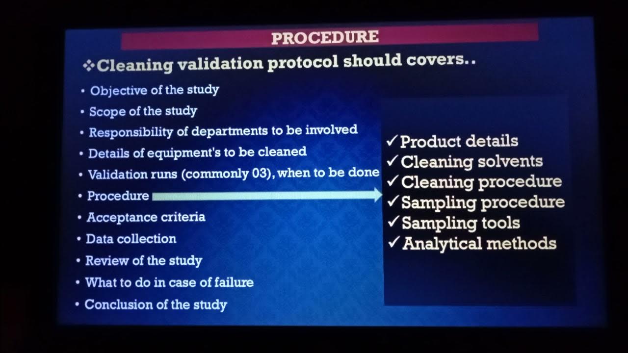 Equipment cleaning Validation in Pharmaceutical industry YouTube