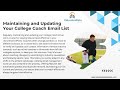 Why a College Coach Email List is Essential for Athletic Recruitment
