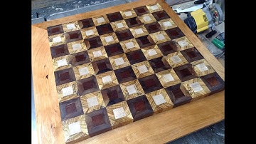 Woodworking : DIY End-Grain Chessboard//How-To