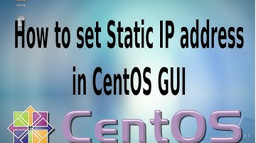 How to set static IP address in CentOS GUI (easy)