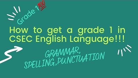 How to get a grade 1 in CSEC English Language💯||☆