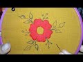 Flower embroidery design. ফুল ভরাট সেলাই।