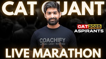 🎯 CAT 2025 Quant Live Marathon | Let