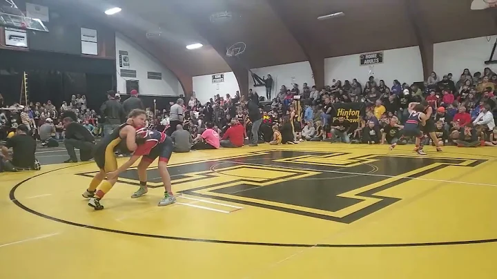 Girls Wrestling Lyla Moos pins girl. 1st period. H...