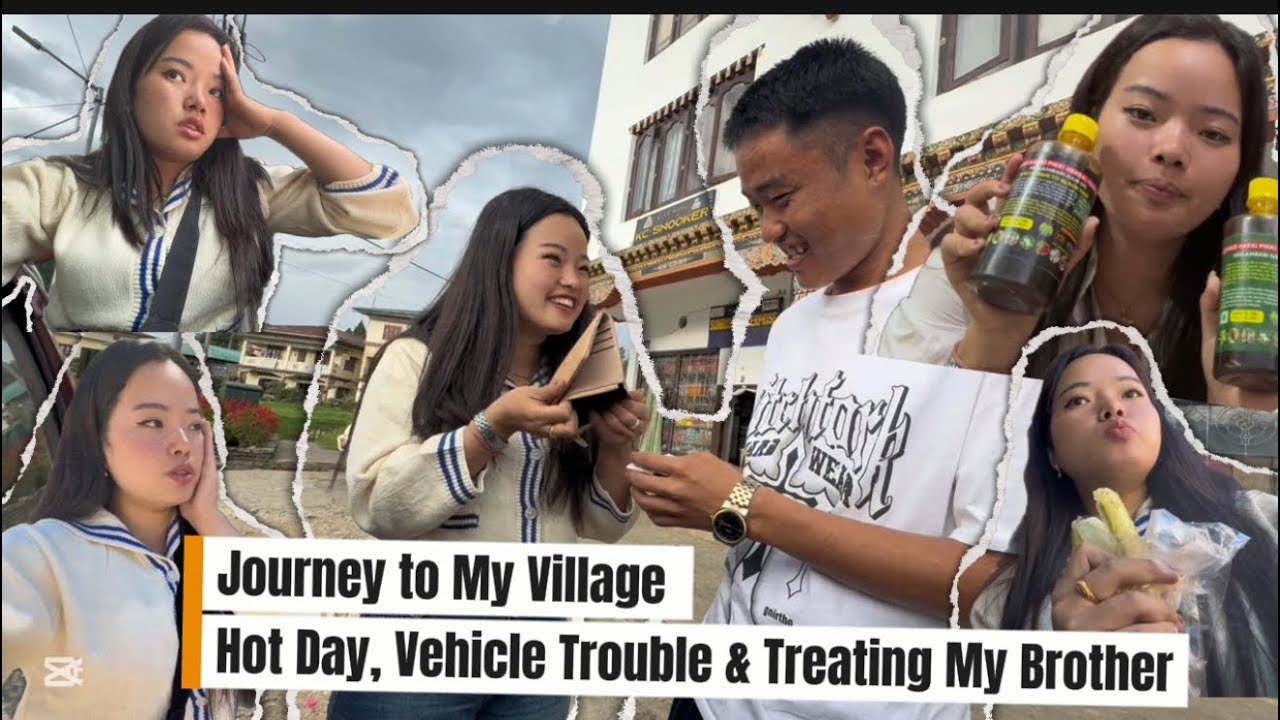 Journey to My Village | Hot Day, Vehicle Trouble & Treating My Brother 