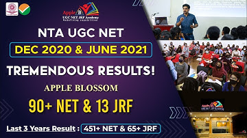 APPLE B ACADEMY TREMENDOUS RESULTS | NTA UGC NET DEC 2020 & JUNE 2021 CYCLES