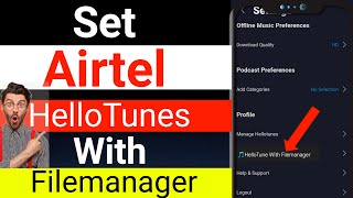 Airtel Sim Hellotunes With Filemanager Song Kaise Lagaye | How to Set CallerTune In Airtel Sim| Wynk screenshot 1