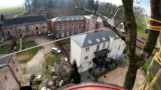 DÉMONTAGE DE DEUX GROS ARBRES ! PROCHE D'UNE CITERNE DE GAZ