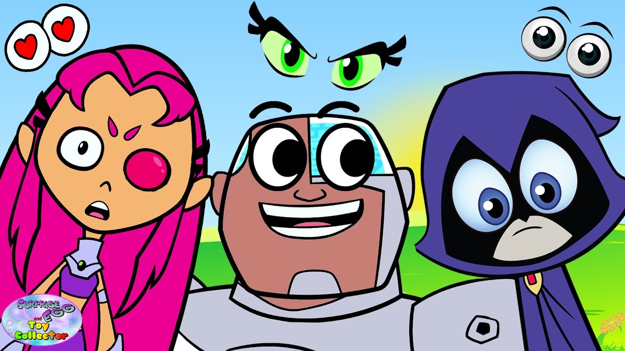Teen Titans Go! Silly Funny Eyes Finger Family Wrong Heads Surprise Egg