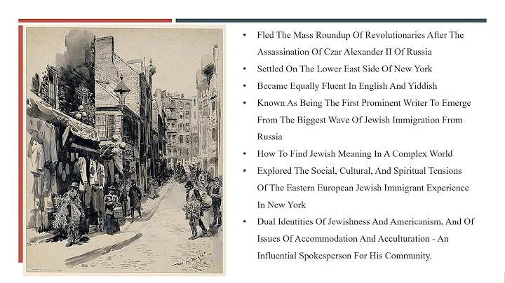 Dr. Daniel Weiss: Abraham Cahan Analysis Part I