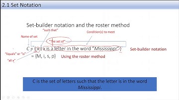 MATH 110 Sec 2 1 Set Notation