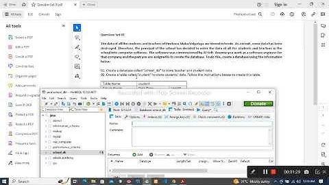 create a database using MySQL Workbench software,HeidiSQL software create tables using that database