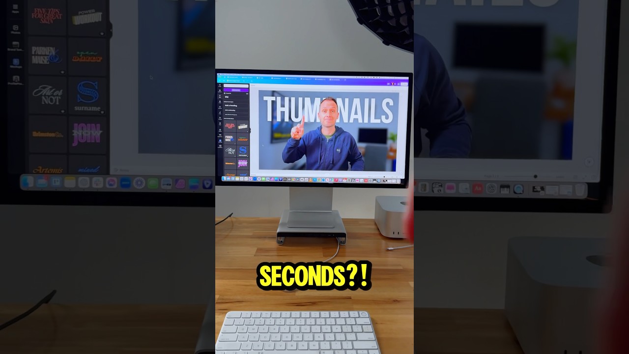 60 SECOND YouTube Thumbnails in Canva π€― #canva #thumbnail #tutorial