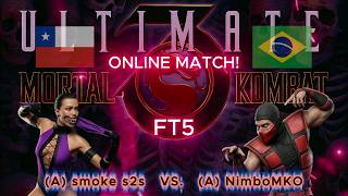 smoke s2s VS. NimboMKO - ONLINE GAME! - Ultimate Mortal Kombat 3 - FT5 - 22.04.2026