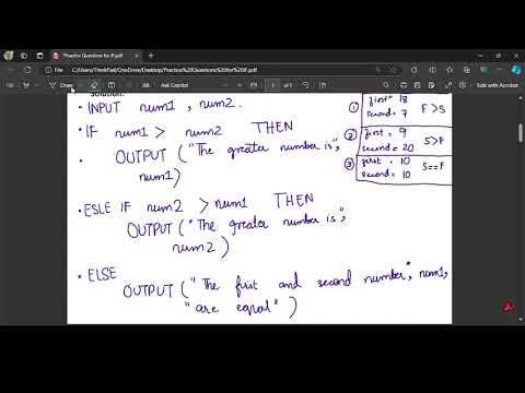 7. Basic IF ELSE Pseudocode Questions | For All IGCSE, GCSE, O-A-Level ...