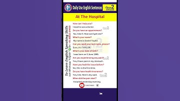 Hospital phrases | Daily Use English Sentences | Hospital Conversations | English phrases