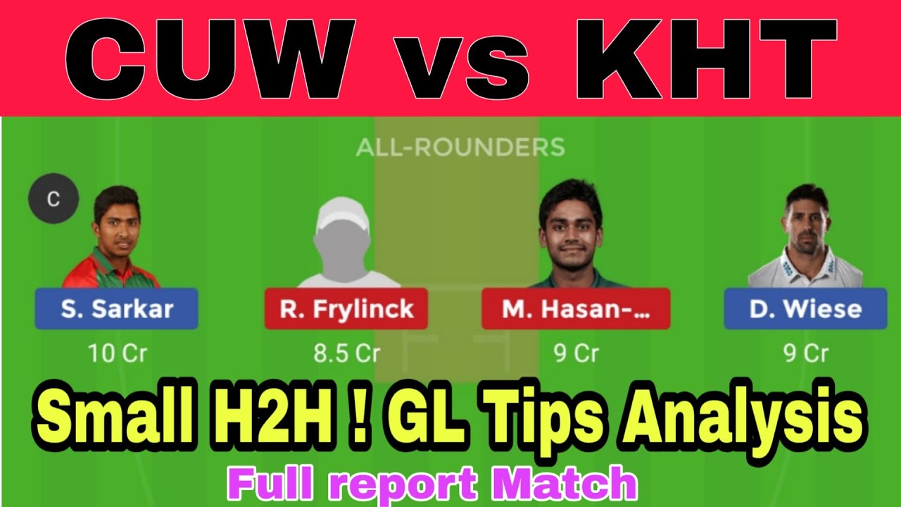 CUW vs KHT BPL T20 Full detail match Dream11 Prediction Small League H2H Grand League Team Analysis