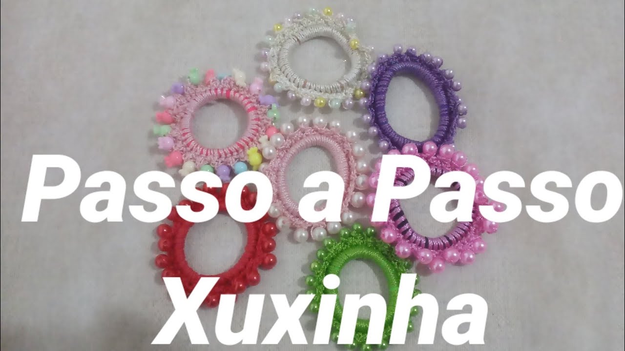XUXINHA DE CROCHÊ COM PÉROLAS PASSO A PASSO