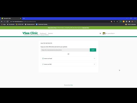 Free VSee Clinic [FVC] Tutorial - How to Invite Patients