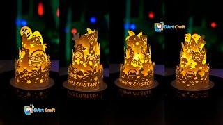 Celebrity How to make Easter Lantern - Paper Cut Lamp Decor | Easter lanterns diy | SVG for Cricut Projects Net Worth