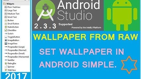 How to set wallpaper from raw folder in android. Android Studio 2.3.3 Featured