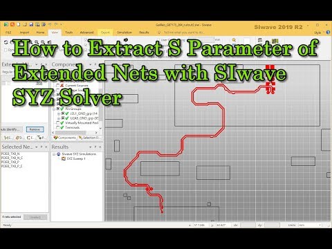 Uitpakken S Parameter van Extended Nets met SIwave SYZ Solver