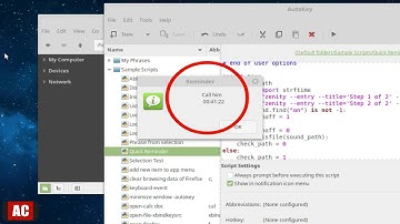 Script for AutoKey (FREE) - Quick Reminder on Linux Mint Cinnamon
