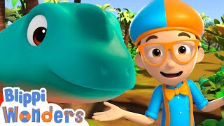 blippi explores biggest dinosaur blippi wonders educational