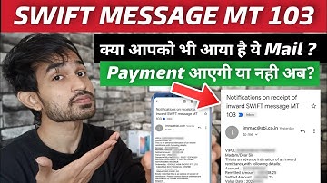 Notifications on receipt of inward swift message mt 103 | advance intimation of an inward remittance