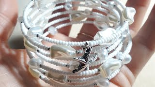 Şekilsiz inci ve tel ile kolay bileklik yapımı / Браслет на мемори / Memory Bracelet /